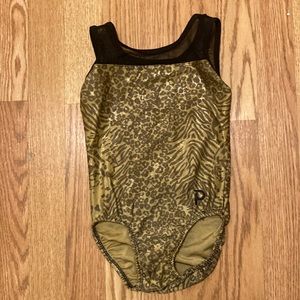 Plum animal print leotard YM